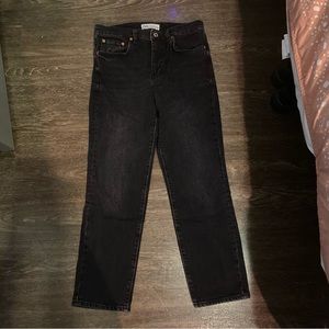 Zara straight leg black jeans